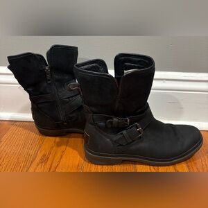 UGG Black Boots with Buckle Detail size 7.5